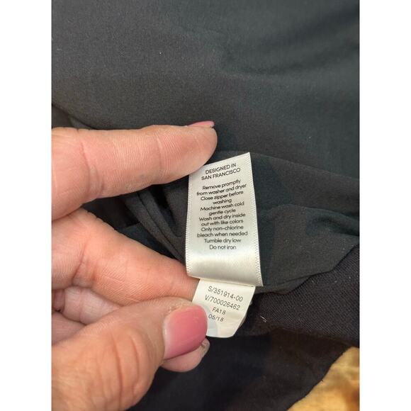 Athleta Women's Black Contrast Sherpa Full Zip Fleece Lined Jacket Size S - Picture 8 of 8